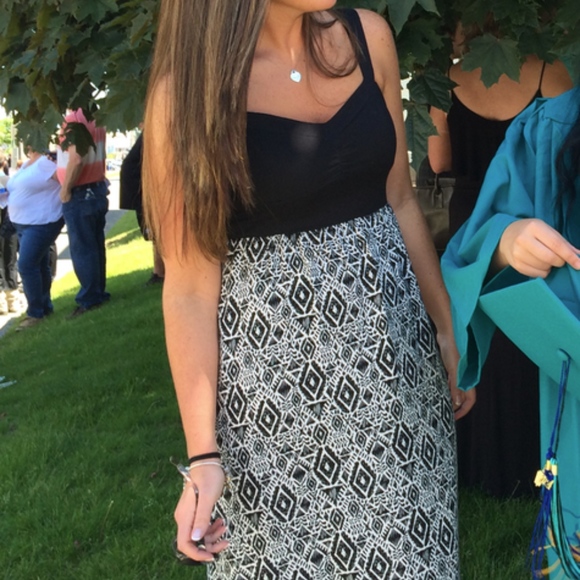 Black/Patterned Maxi Dress - Picture 4 of 6